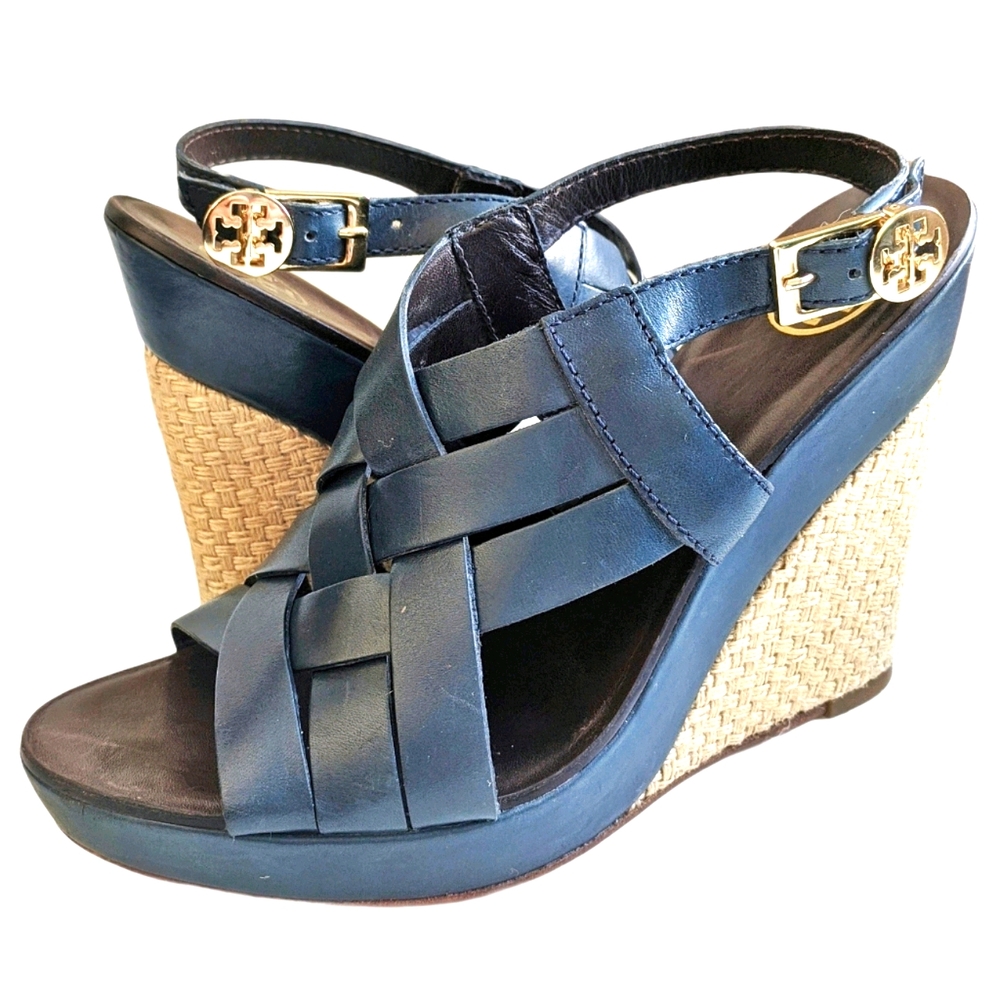 Tory Burch Loren Platform Espadrille Wedge 8.5